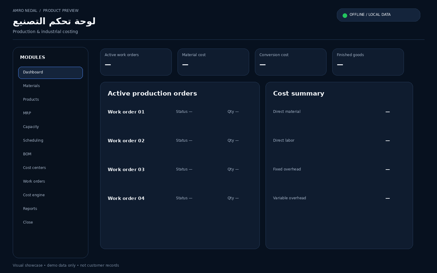 معاينة برنامج التصنيع